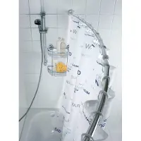 Wenko Boogstang Chroom Douchegordijn, breedte 110 - 200 cm