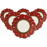 Villeroy & Boch Gebaksbord Toy's Delight Rood (6-Delig)