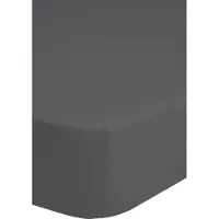 Hip Hoeslaken - katoensatijn - antraciet - 90x220 cm