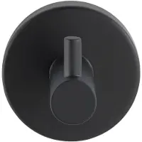 Wenko Handdoekhaak Bosio RVS zwart mat - Handdoekhaakje - Handdoekhouder - Wandhaak