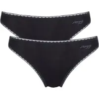 Sloggi dames Basic Tai GO organische slip 2-pack - L - Zwart