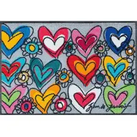 Wash & dry Mat With Love Inloopmat, motief harten, antislip, wasbaar