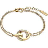 Jette - 88336844 - Armband - Dames - 925 Zilver - geel verguld gepolijst met Zirkonia - 17cm
