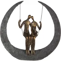 Casablanca by Gilde Decoratief figuur Sculptuur swing, bronskleurig/grijs (1 stuk)