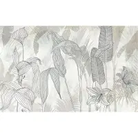 Komar Fotobehang Linierte Lilien - Bruin - 2,50m X 400cm