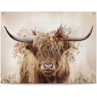 Reinders! Poster Highlander in bloemen Outdoor voor tuin of balkon