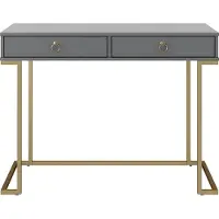 CosmoLiving by Cosmopolitan Bureau CAMILA met 2 laden, van mdf, frame en grepen van metaal, hoogte 79 cm