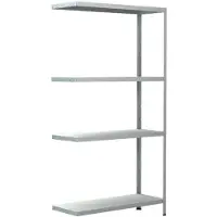Schulte Legbordstelling in modulair systeem, Aanbouwstelling, 800 x 300 x 1500 mm, wit