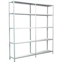 Schulte Legborden zonder grendels, H 2000 x B 1800 x D 350 mm, wit