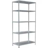 Schulte Legbordstelling in modulair systeem, Basisstelling, 1000 x 500 x 2000 mm, gegalvaniseerd