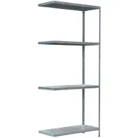 Schulte Legborden zonder bouten in modulair systeem, aanbouwstelling, 800 x 350 x 1800 mm, gegalvaniseerd