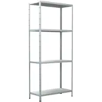 Schulte Legborden zonder grendels in modulair systeem, basis legbord, 800 x 350 x 1800 mm, wit