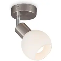 B.K.Licht Plafondspotje BK_DS1363 Plafondlamp, met glazen kap, draaibaar, warm wit licht (1 stuk)