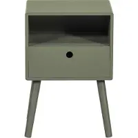 Woood Ozzy Nachtkastje Hout Warm Groen 53x36x30
