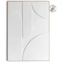 Reinders - Saturn - Relief Art Schilderij 100 x 70 cm - Wit