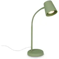 Briloner Skriva - Groene Tafellamp - bedlamp met snoerschakelaar - draaibaar - excl. GU10 - 13 x 38,5 cm - groen