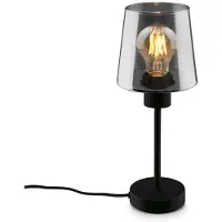 Briloner - FUMI - Tafellamp - zwart - rookglas - 1xE27 max.10W
