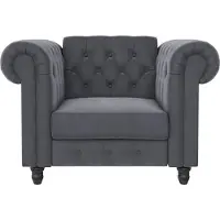 Dorel Home Chesterfield-fauteuil Felix met rugleuning 3-voudig verstelbaar, benen massief hout, zithoogte 46 cm