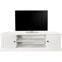 Loft 24 Tv-meubel Liotta met kabeldoorgang en 1 losse plank, massief grenen