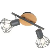 FISCHER&HONSEL GMBH 2-lichts plafondlamp Ran zwart