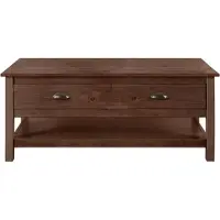 Otto Home Salontafel Schröder met 2 laden en 1 plank, van massief grenenhout