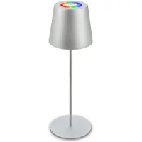 Briloner LED tafellamp 7507015 chroom mat RGBW IP44 touchdimmer 7507014, dimbaar, alu / grijs / zink, Woon-/ Eetkamer, metaal, Modern