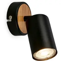 Briloner TIB 2172014 Wandlamp GU10 9 W LED Zwart, Hout
