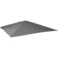 Mendler Vervangende hoes voor luxe zweefparasol -A96, parasolhoes, 3x4 m (Ø 5 m), polyester ~ antraciet