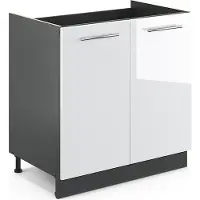 Vicco Fame-Line Wastafelkast – 80 cm zonder werkblad Wit Hoogglans