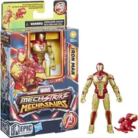 Hasbro Mech Strike Mechasaurs Iron Man actiefiguur - 10 cm