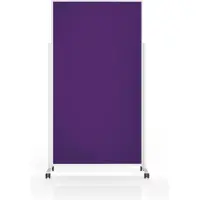 MAGNETOPLAN mobiel presentatiebord VarioPin White, staand/liggend, dubbelzijdig, B 1000 x H 1800 mm, vilt/aluminium, paars/wit