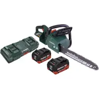 Metabo MS 36-18 LTX BL 40 Accu-kettingzaag 36 V ( 2x 18 V ) 40 cm 22 m/s borstelloos + 2x accu 10.0 Ah + dubbele lader
