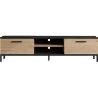 En.casa TV-meubel Lempäälä 39x160x35 cm eiken en zwart