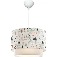 Lux.pro Kinder hanglamp Lurgan E27 wit met boommotief