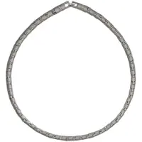 Behave - Korte choker ketting zilverkleur, glanzend en mat - 40 cm