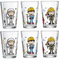Ritzenhoff & Breker Kindergläser Berufe Jungen 205 ml Set van 6