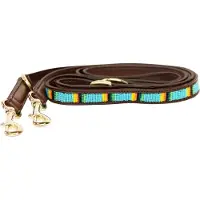 Kentucky Horsewear Dogwear - Hondenriem - Handgeknoopt Parels - Lichtblauw - 250cm