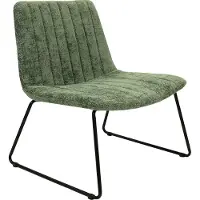 Kick Collection fauteuil James - Design - Verticale gestreepte stiksels - Groen