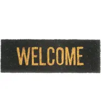 Present Time deurmat welcome /zwart 75x25x1,5cm