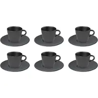 Villeroy & Boch Espresso Set Manufacture Rock 60 ml Set van 6