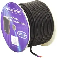 Omnitronic 3030021K Luidsprekerkabel 2 x 2.5 mm² Zwart 100 m