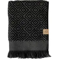 Mette Ditmer Handdoek Morocco Black / Grey (50 x 95 cm)