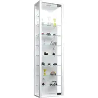 VCM StanoMaxi glazen vitrines wandmontage 1 glazen deur wit.