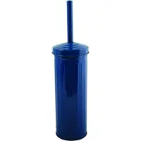 Spirella MSV Industrial Toilet/wc-borstel houder - metaal - marine blauw - 38cm - Toiletborstels