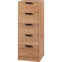 En.casa Commode Varkaus ladekast mdf met 5 lades 108x40x40 cm eikenkleurig []