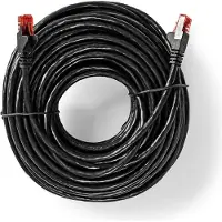 Nedis CCGL85900BK200, 20 meter, Cat6, U/UTP (UTP), RJ-45, RJ-45, zwart