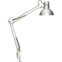 MAUL Klemlamp MAULstudy, alu / grijs / zink, Werkkamer / Kantoor, metaal, Klemlamp