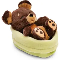 Nici Hond Slaapt In Mand Teddy 12 Cm Bruin Kinderen