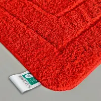 Karat Badmat Atlantis - Rechthoekig - Anti-Slip Achterkant - Modern Badkamermat - Rood - 50 x 80 cm
