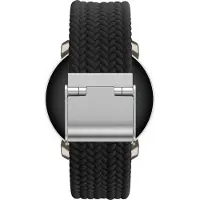 Bandz gevlochten nylon band 14mm - Hoogwaardig rekbaar nylon bandje met klemsluiting geschikt voor Garmin Lily 2 (alleen tweede versie) - zwart